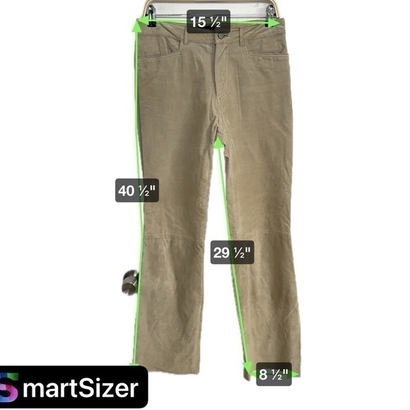 Vintage Jou Jou Skins Y2K 90’s Suede Leather High Waist Jeans Size 11/12 Raw Hem - Picture 6 of 6